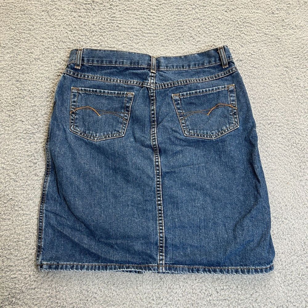 American Eagle Outfitters Skirt Size 10 Denim Front Slit 5 Pocket Mini - Picture 6 of 9